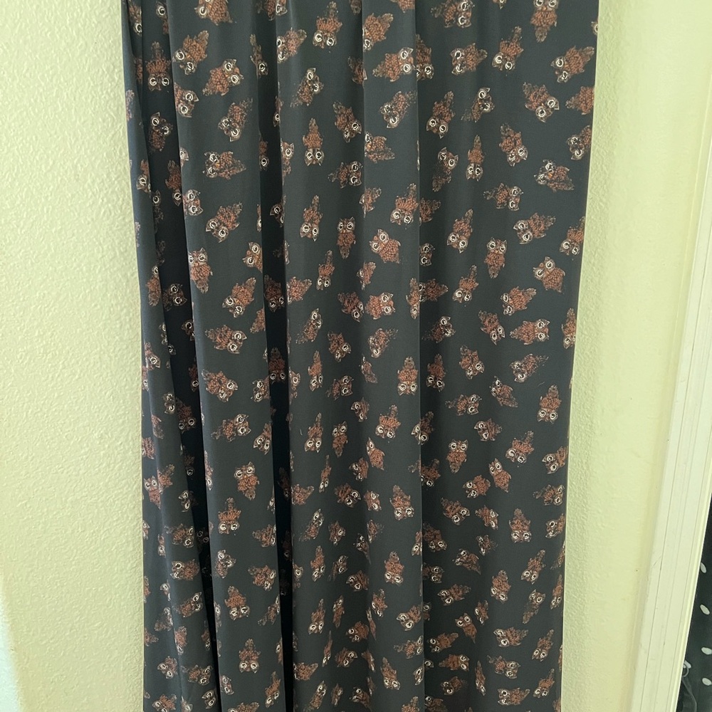 LuLaRoe Gray Floral Maxi Skirt